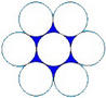 Jednopramenn ocelov lano - 7 drt (1 + 6)
